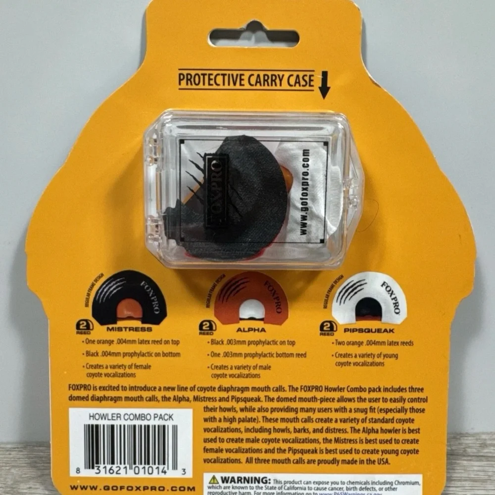 FOXPRO Coyote Howler Combo Pack Diaphragm Mouth Calls Hunting